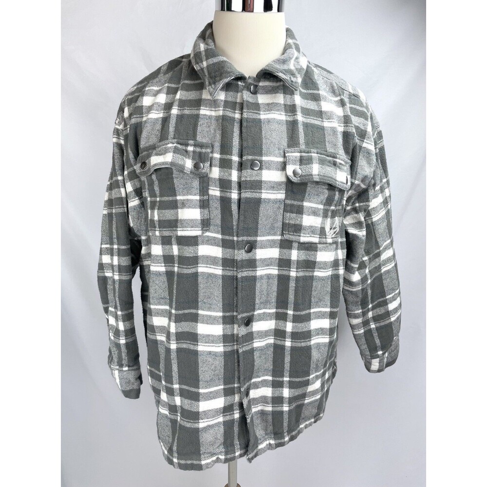 Disney‎ Star Wars Men XXL Flannel Button Shirt Shaket Mandalorian Lined Grogu